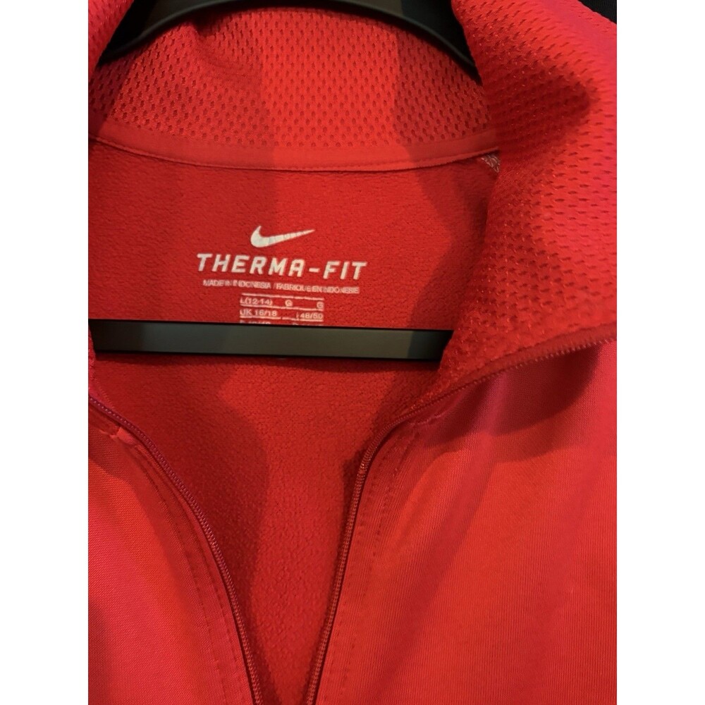 Nike Therma-FIT Men's Red 1/4 Zip Long Sleeve Mock Neck Pullover Size L - Picture 2 of 3